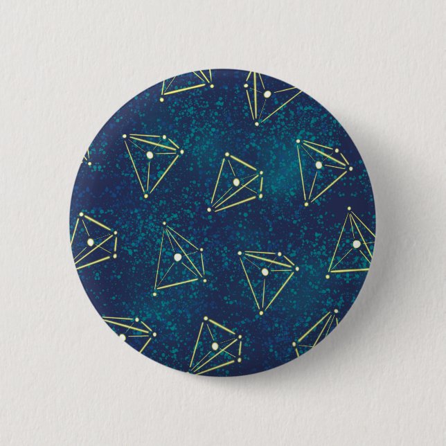 Starke Sky Space Geometry Chemistry Constellations Button (Vorderseite)