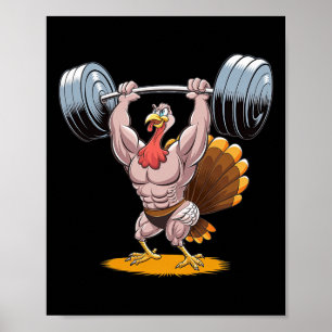 Starke Türkei Bodybuilding Erntedank Weightlift Poster