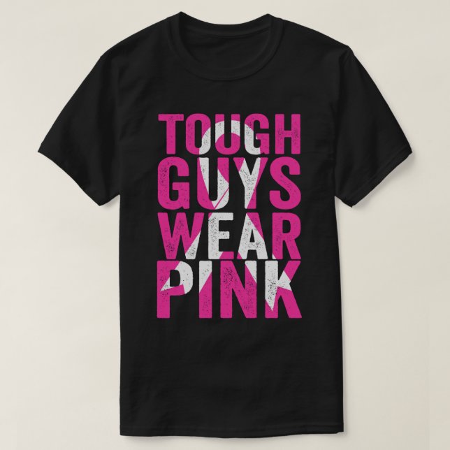 Starke Typ tragen Pink T-Shirt (Design vorne)