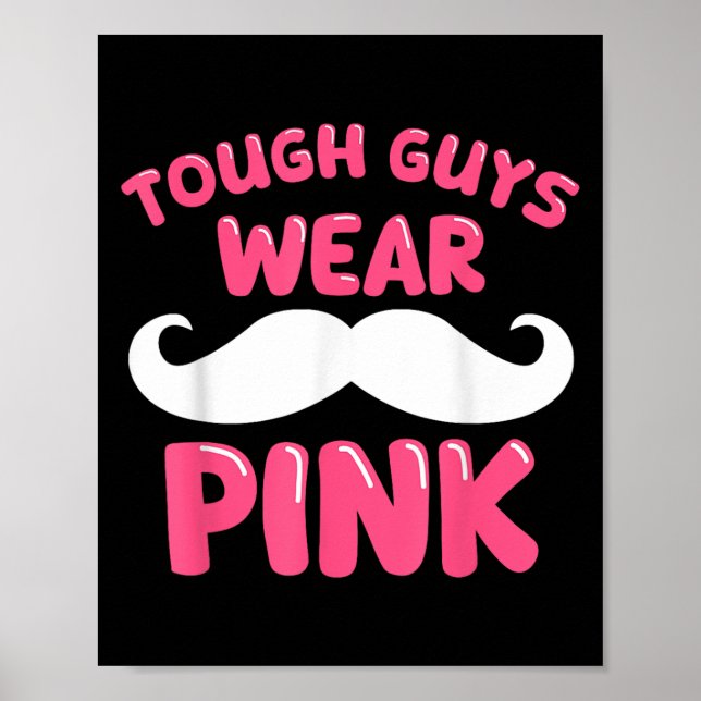 Starke Typ tragen rosa Männer Ehemännchen Poster (Vorne)