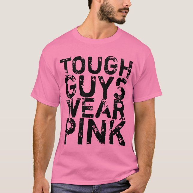 Starke Typen tragen rosa lustiges Shirt (Vorderseite)