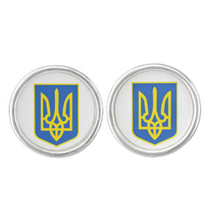 Starke ukrainische Wappen - Freiheit gewinnt immer Manschetten Knöpfe