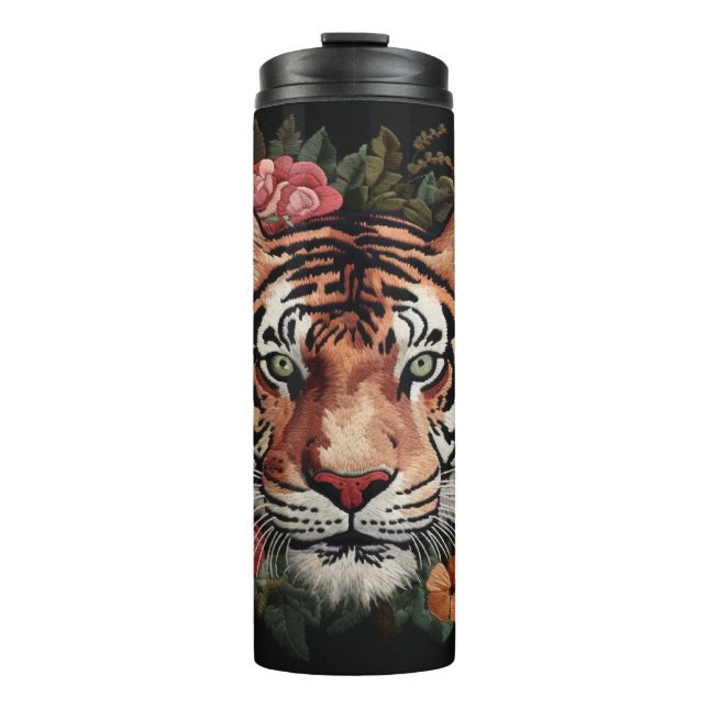 Stärke und Eleganz mit unserem Tiger Thermosbecher (Vorderseite)