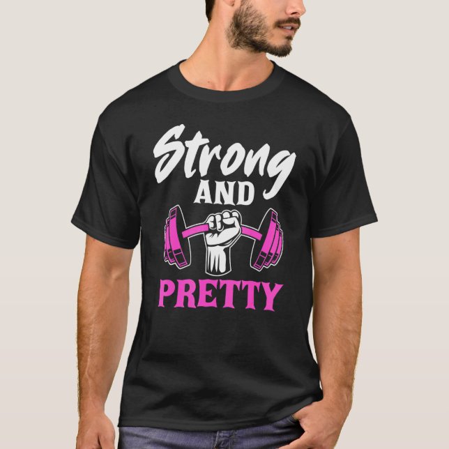 Starke und Hübsche Gymnastik Fitness Lifting Bodyb T-Shirt (Vorderseite)