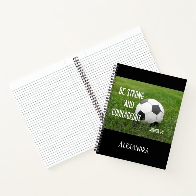 Starke und mutige Fußball-Ball-Sportarten Notizbuch (Innenseite)