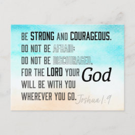 Starke und mutige Joshua 1:9 Bibelverse Postkarte