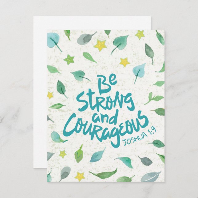 Starke und mutige religiöse Postkarten (Vorne/Hinten)