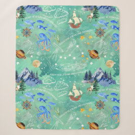 Starke und mutige Schrift - Nahtloses Muster Sherpadecke