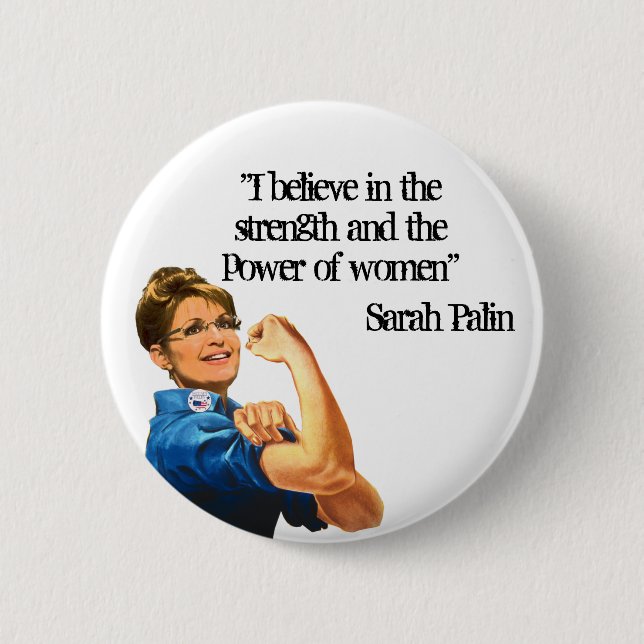 Stärke und Power des Frauen-Knopfes Button (Vorderseite)