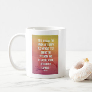 Stärke und Schönheit - Frauen in Running Workout Kaffeetasse