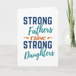 Starke Väter heben starke Daughters Card auf Karte