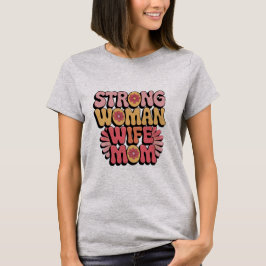 Starke weibliche Ehefrau Mama Retro Bluthochdruck T-Shirt