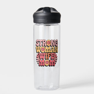 Starke weibliche Ehefrau Mama Retro Bluthochdruck Trinkflasche