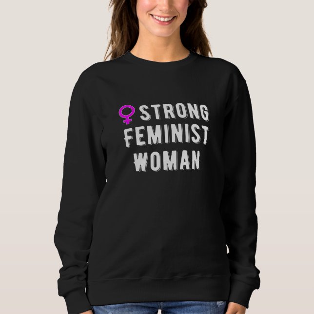 Starke weibliche Frau Sweatshirt (Vorderseite)