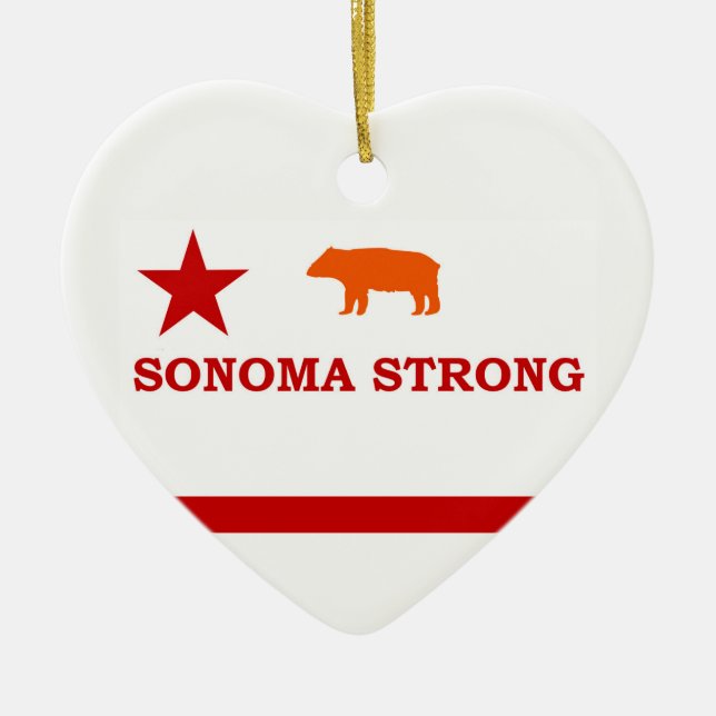 Starke Weihnachtsverzierung Sonomas Keramik Ornament (Vorne)