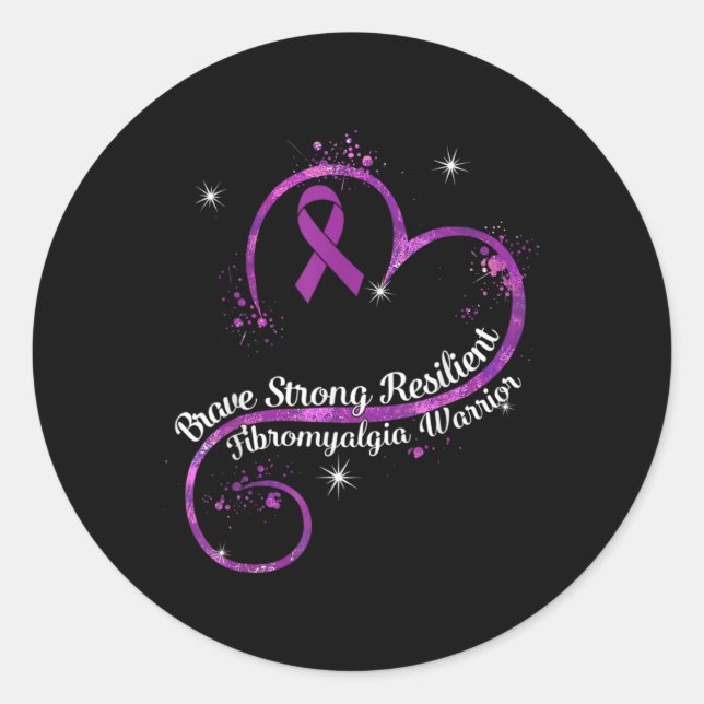 Starke Widerstandskraft bei Fibromyalgie Kriegerer Runder Aufkleber (Vorderseite)