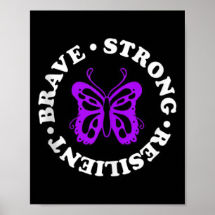 Starke Widerstandskraft Fibromyalgie Bewusstsein F Poster