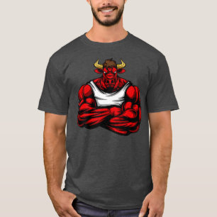 Starke wie Bull-Bodybuilding-Gewichtheben T-Shirt