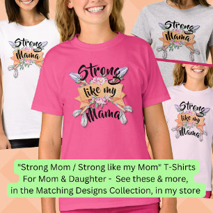 Starke wie Mama, Mutter Mädchen, die Boho-Pfeile p T-Shirt
