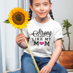 Starke wie meine Mama Pink Heart Girls T-Shirt
