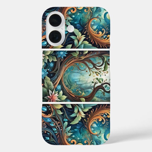 Starke Wurzeln iPhone 16 Hülle (Rückseite)