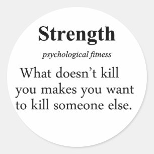 Stärken-Definition Runder Aufkleber