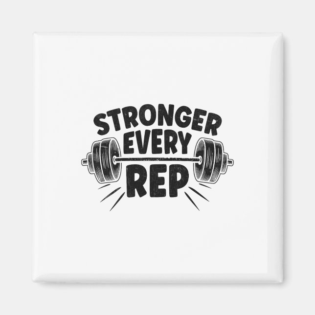 Stärken Sie jeden Rep Weightlifter-Bodybuilding Magnet (Vorne)