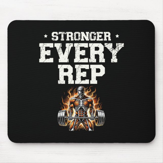 Stärken Sie jeden Rep Weightlifter-Bodybuilding Mousepad (Vorne)