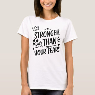 Stärker als deine Ängste Whimsical Handlettering I T-Shirt