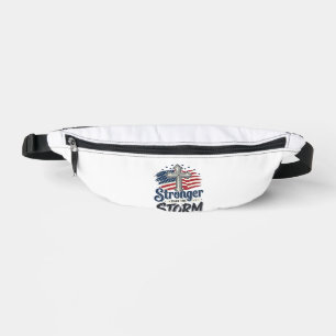 Stärker als der Sturm Patrioten-Glaubens-Shirt Des Bauchtasche
