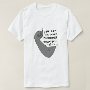 Stärker als du denkst – Empowerment-Typografie T-Shirt