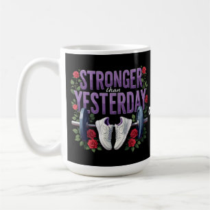 Stärker als gestern - Motivation, Fitness Kaffeetasse
