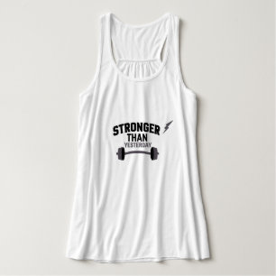 Stärker als gestern Motivierend Fitness Gym Tank Top