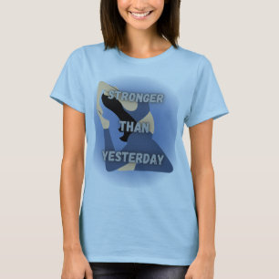 Stärker als gestern - Motivierend Fitnessstudio T- T-Shirt