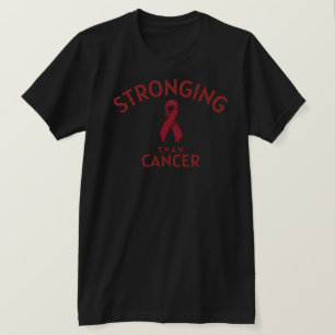 Stärker als Krebs T-Shirt – Premium Druck Detail