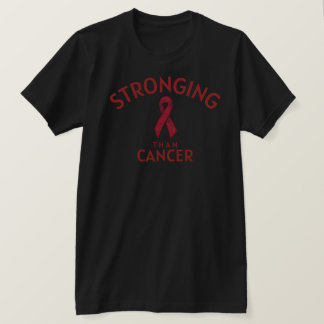 Stärker als Krebs T-Shirt – Premium Druck Detail