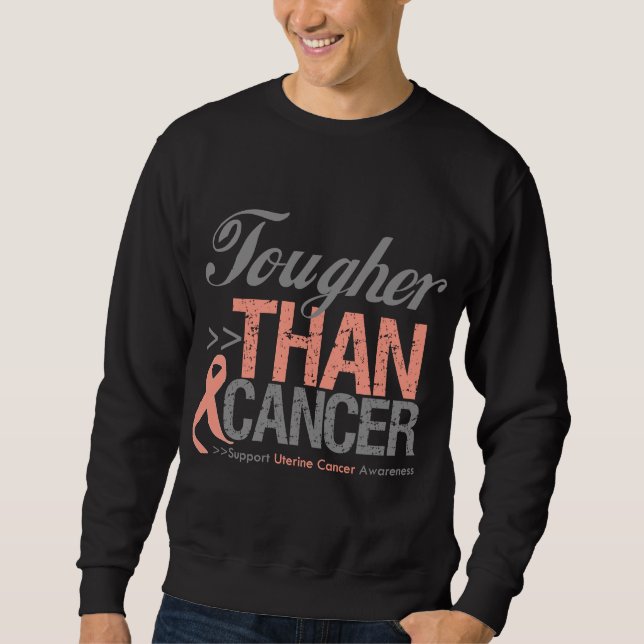 Stärker als Krebs - uteriner Krebs Sweatshirt (Vorderseite)