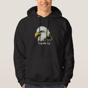 "Starker alter Vogel-" Spaßwatercolor-kahler Hoodie