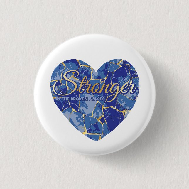 Stärker an den gebrochenen Orten Button (Vorderseite)