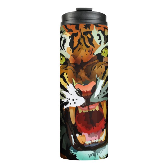 Starker Brüllender Tiger Isolierbecher Bold Thermosbecher (Vorderseite)