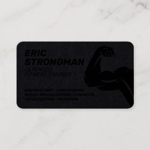 Starker, dunkler Trainer Visitenkarte