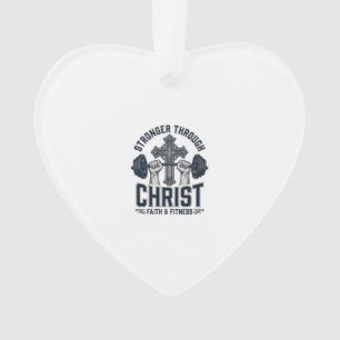 Stärker durch Christus Christliches Fitnessstudio Ornament