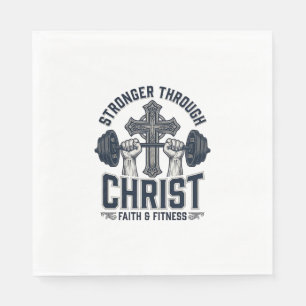 Stärker durch Christus Christliches Fitnessstudio Serviette