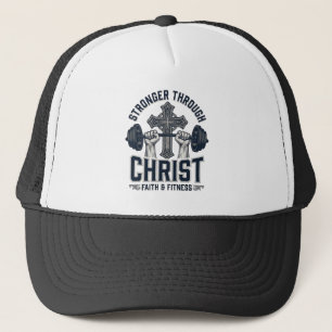 Stärker durch Christus Christliches Fitnessstudio Truckerkappe