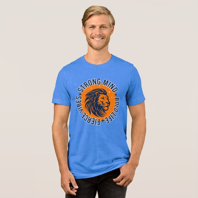 Starker Geist, kühnes Leben, Fierce Vibes Tri-Blend Shirt (Vorderseite voll)
