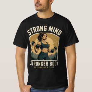 Starker Geist Stärkerer Körper Gym Motivation Desi T-Shirt