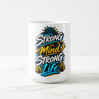 Starker Geist Starkes Leben Fitness-Motivationsdes Kaffeetasse