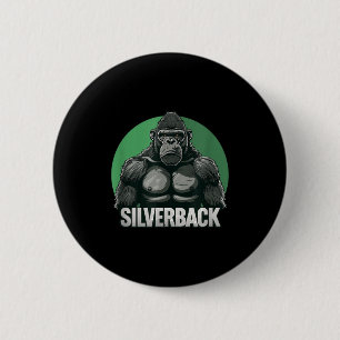 Starker Gorilla Silberrücken für Affenliebhaber  Button