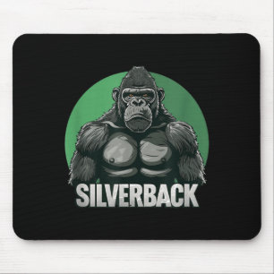 Starker Gorilla Silberrücken Für Affenliebhaber Mousepad