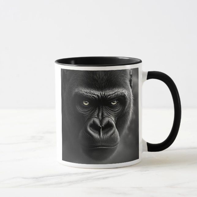 Starker Gorillablick mit intensiver Ausdrucksweise Tasse (Rechts)